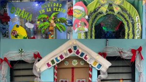 Concurso navideño de puertas y espacios de la sede central de Insalud Carabobo