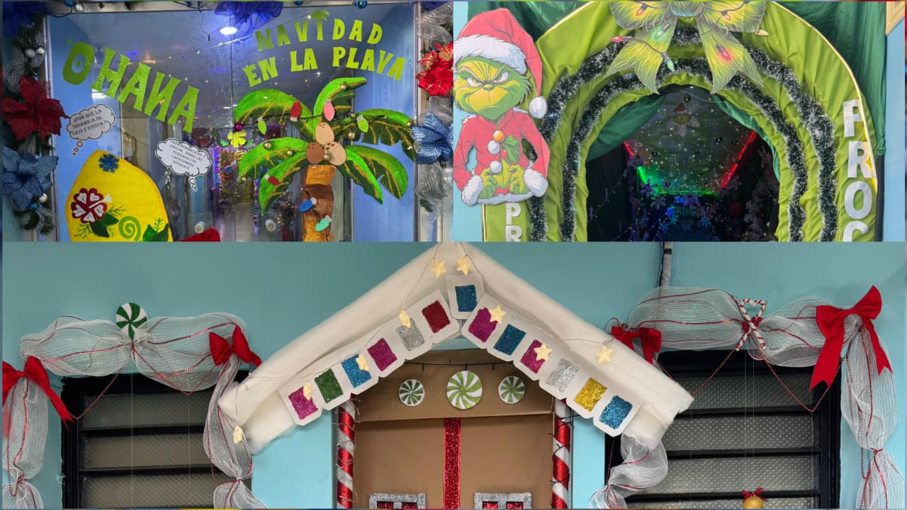 Concurso navideño de puertas y espacios de la sede central de Insalud Carabobo